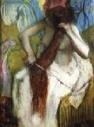 Edgar Degas Woman Combing Her Hair oil on canvas